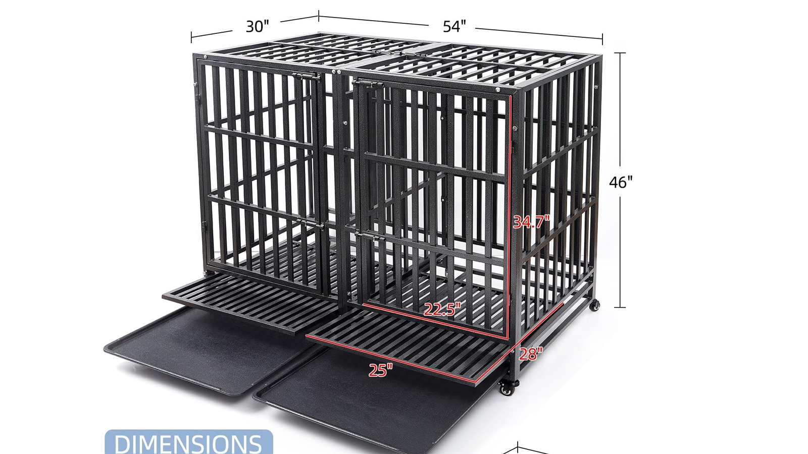 German Shepherd puppy relaxing comfortably in a large home crate